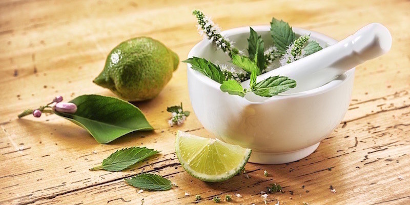 Naturprodukte Limette, Bergamotte, Minze